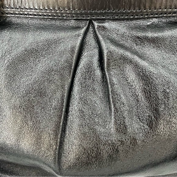 Marc Jacobs 15”x12” leather pleated bag 0234 solid black soft shoulder purse - Picture 12 of 15
